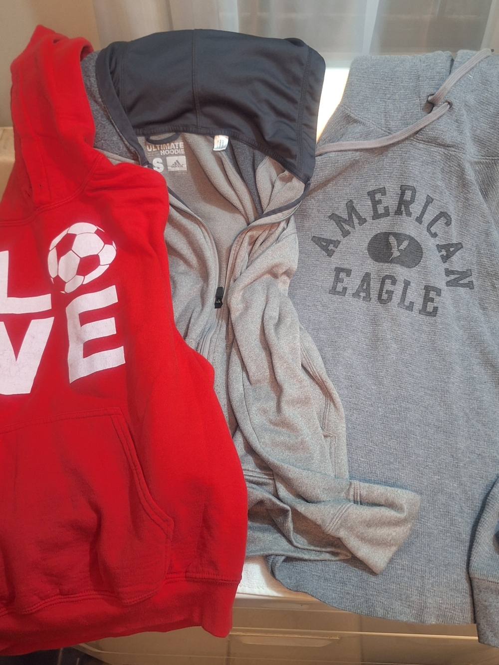 American Eagle & Multiples Kids Hoodie Set - Red and Gray